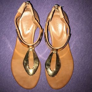 BCBG Gold/Brown Sandals